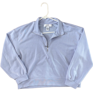 Magaschoni Soft Purple Quarter Zip Sweatshirt Size Medium